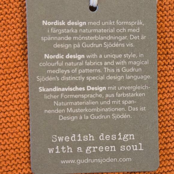 NWT Gudrun Sjoden Size Medium Recycled Cotton Boxy Orange Pullover Sweater - Picture 7 of 9